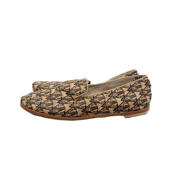 Matt Bernson Womens Size 11 Gitane Printed Cork Loafer Flat Shoes NEW! - Picture 4 of 7